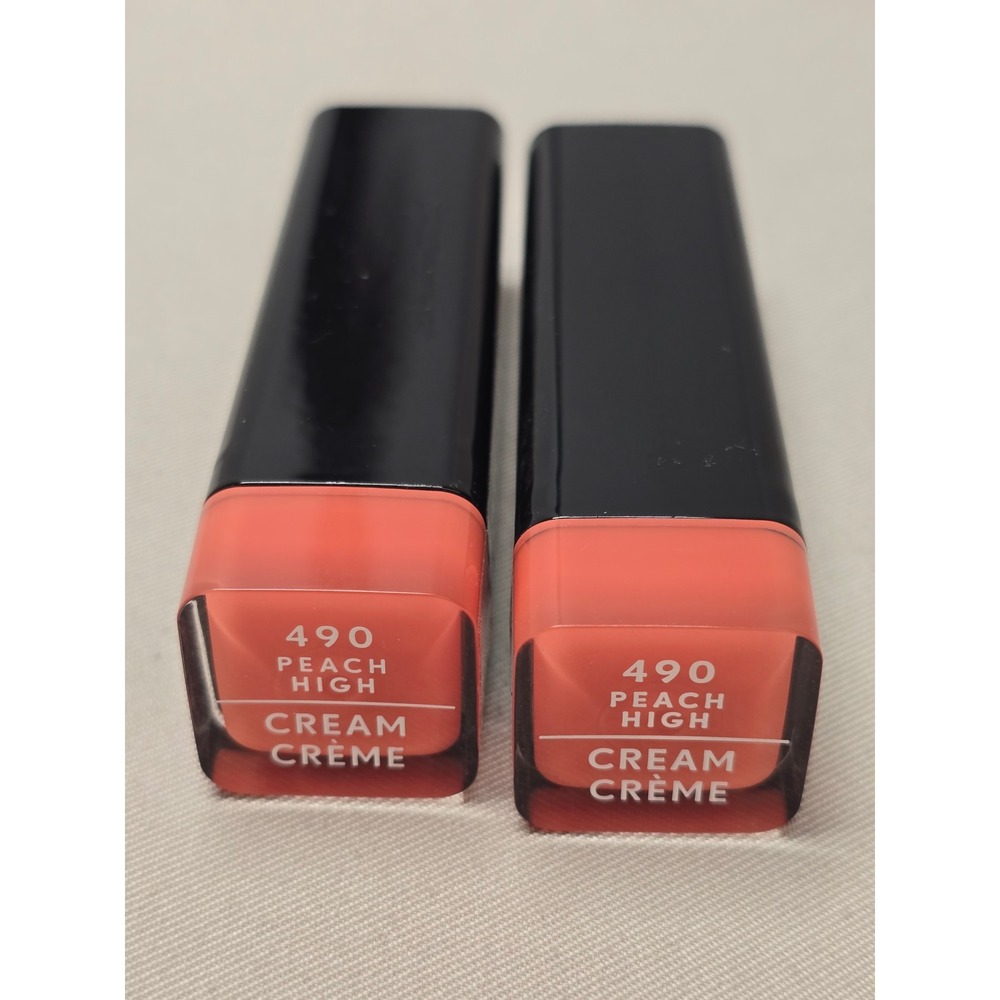 Covergirl 490 Peach High Lipstick Exhibitionist Cream x2 Tubes